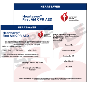 HeartSaver First Aid CPR/AED eCard